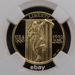 1992-W G$5 XXV Olympiad Gold Commemorative Coin NGC Proof 70 UC SKU-G1371