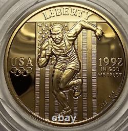 1992 W Olympic DCAM Proof Commemorative $5 Gold Coin In Mint Capsule