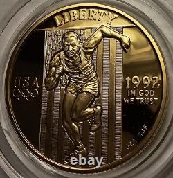 1992 W Olympic DCAM Proof Commemorative $5 Gold Coin In Mint Capsule