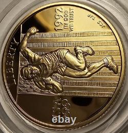 1992 W Olympic DCAM Proof Commemorative $5 Gold Coin In Mint Capsule