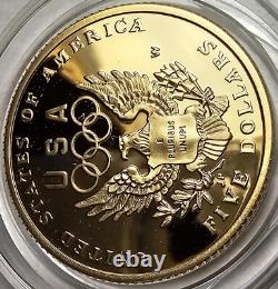 1992 W Olympic DCAM Proof Commemorative $5 Gold Coin In Mint Capsule