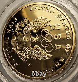 1992 W Olympic DCAM Proof Commemorative $5 Gold Coin In Mint Capsule