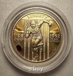 1992 W Olympic DCAM Proof Commemorative $5 Gold Coin In Mint Capsule 1992 W Olympic DCAM Proof Commemorative $5 Gold Coin In Mint Capsule