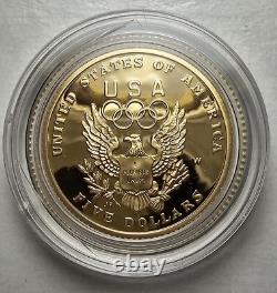 1992 W Olympic DCAM Proof Commemorative $5 Gold Coin In Mint Capsule