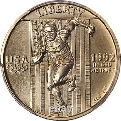 1992-W Olympics Commemorative Gold $5 PCGS MS70