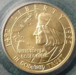 1992 W PCGS MS 69 Columbus $5 Gold Commemorative Coin, Gem MS69 Gold $5 Coin