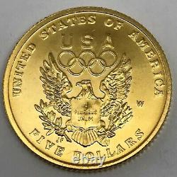 1992-W US Gold $5 Olympic Commemorative BU Coin