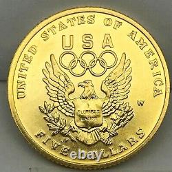 1992-W US Gold $5 Olympic Commemorative BU Coin
