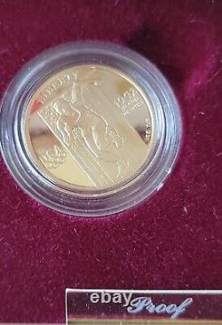 1992-W US Mint Olympic 5 Dollar Gold Coin in Box