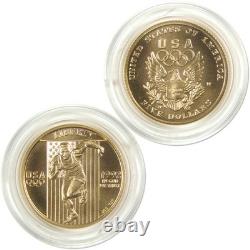 1992 W XXV Olympiad Commemorative Gold Uncirculated Mint State $5 Coin