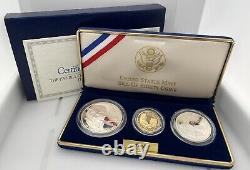 1993 BILL OF RIGHTS 3 COIN PROOF SET, with GOLD & SILVER US MINT OGP withCOA gift
