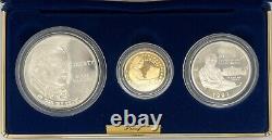 1993 BILL OF RIGHTS 3 COIN PROOF SET, with GOLD & SILVER US MINT OGP withCOA gift