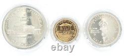 1993 BILL OF RIGHTS 3 COIN PROOF SET, with GOLD & SILVER US MINT OGP withCOA gift