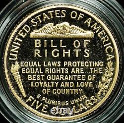 1993 Bill Of Rights Commemorative 3-Coin Proof Set with Box & COA