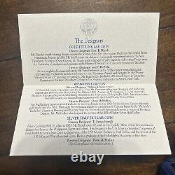 1993 Bill of Rights Silver and Gold Three-Coin Uncirculated Set withOGP & COA