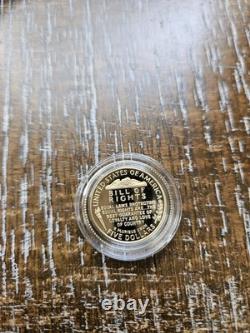 1993 US Mint Bill of Rights Coins Proof $5 Gold, $1 Silver, 50C Clad withOGP-WOW
