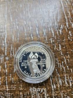 1993 US Mint Bill of Rights Coins Proof $5 Gold, $1 Silver, 50C Clad withOGP-WOW