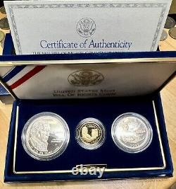1993 United States Mint Bill of Rights 3 Piece Commemorative Coin Set
