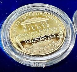 1993 United States Mint Bill of Rights 3 Piece Commemorative Coin Set
