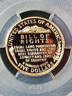 1993 W $5 James Madison Bill of Rights Gold Coin Reagan Legacy PCGS PR69DCAM