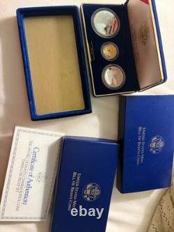 1993 madison gold and silver half and one dollar