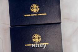 1994 FIFA World Cup 3-Coin Gold & Silver Set BU with Box & COA
