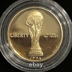 1994 W $5 1/4ozt Gold Proof World Cup Coin