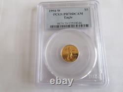 1994-W, Eagle, $5, PCGS, PR70 DCAM, Gold