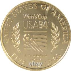 1994 W World Cup Tournament Commemorative Gold Proof $5 Coin
