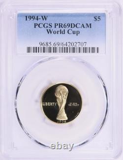 1994-W World Cup Tournament Gold $5 PCGS PR69 DCAM