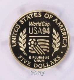 1994-W World Cup Tournament Gold $5 PCGS PR69 DCAM