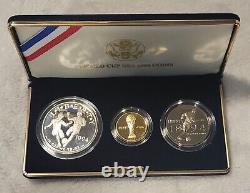1994 World Cup 3 Coin Proof Set GOLD & SILVER