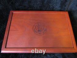 1995-1996 Atlanta Olympic 16 Coin Gold & Silver Proof Set in Cherrywood Box