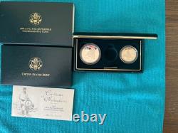 1995 CIVIL War 3 Coin Commemorative Proof Set (no Gold) Just Silver $, 1/2$ +coa