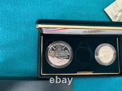 1995 CIVIL War 3 Coin Commemorative Proof Set (no Gold) Just Silver $, 1/2$ +coa