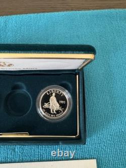 1995 CIVIL War 3 Coin Commemorative Proof Set (no Gold) Just Silver $, 1/2$ +coa