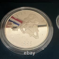 1995 Civil War Battlefield Commemorative Gold and Silver Coin Set with box