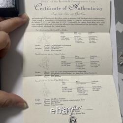 1995 Civil War Battlefield Commemorative Gold and Silver Coin Set with box