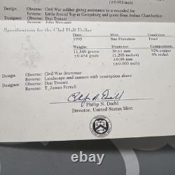 1995 Civil War Battlefield Commemorative Gold and Silver Coin Set with box