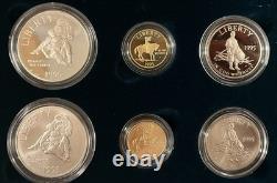 1995 Civil War Battlefields 6 Coin Proof & Uncirculated Set! Gold & Silver. Rare