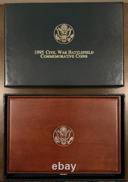 1995 Civil War Battlefields 6 Coin Proof & Uncirculated Set! Gold & Silver. Rare