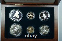 1995 Civil War Commemorative $5 $1 50c Proof & UNC Gold, Silver, Clad 6 Coin Set