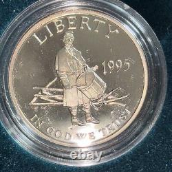 1995 PROOF Commemorative CIVIL WAR Battlefield GOLD & SILVER (3 Coin)