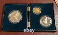 1995 US Civil War Battlefield Commemorative Proof $5 Gold & Silver 3-Coin Set