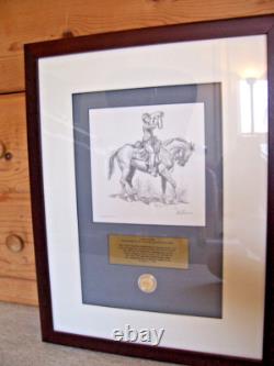 1995 Us Mint CIVIL War Gold $5 Proof Coin & Framed Artist's Print- Only 438 Made