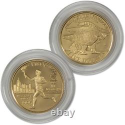 1995 W $5 Atlanta Olympics Torch Runner Commemorative Gold Proof Coin