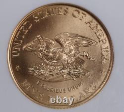 1995-W, $5 Gold, CIVIL WAR, U. S. Mint Commemorative, NGC MS70, Store #GMC089