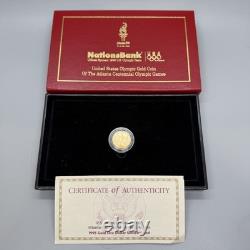 1995 W Atlanta Olympic Games Torch Runner Commemorative $5 Gold Proof WithCOA