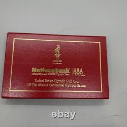 1995 W Atlanta Olympic Games Torch Runner Commemorative $5 Gold Proof WithCOA