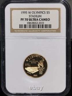1995-W Atlanta Olympic Stadium Commemorative Gold $5 NGC PF70 Ultra Cameo